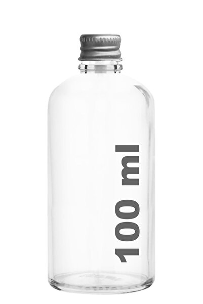 Afracam 100 ml Şeffaf Metal Gümüş Kapak Hediyelik Şişesi 100 Cc Kolonya Koku ...