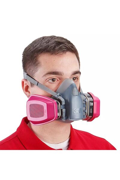 3M ™ 7501 Yeniden Kullanılabilir Yarım Yüz Solunum Maskesi - (Küçük Boy - S)