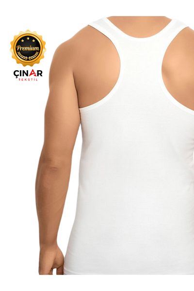 Berrak Men's Single Jersey Rambo Tank Top - Lycra, Single, Comfortable and Stylish for Spring and Summer