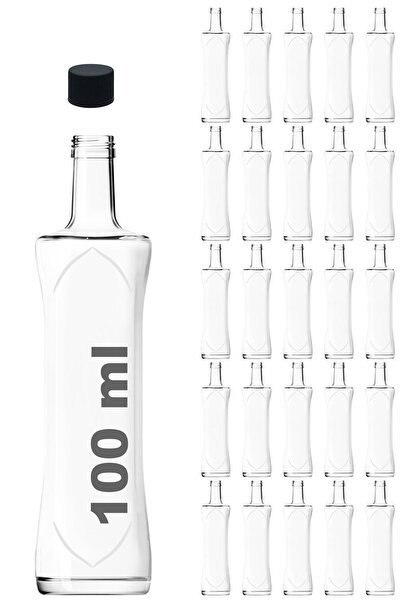 Afracam 100 ml Transparent Pyramid Sauce Bottle - Black Lid, 100 Cc Curved Gl...