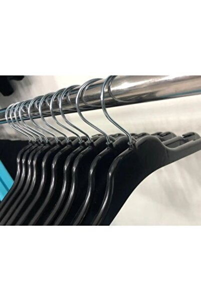 Home 30 ADET - Elbise Ve Kıyafet Askısı SİYAH 42CM
