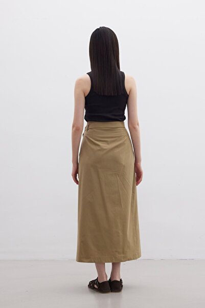 Manuka KRUVAZE POCKET DETAILED SKIRT GREEN