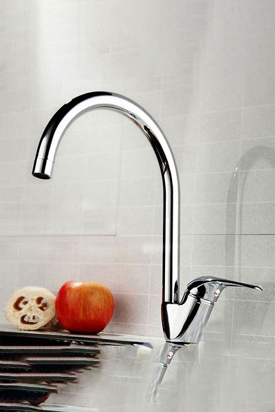Badem10 Kuğu Bathroom Sink Faucet Mix Eyve Hot Cold Double Water Inlet Fountain 25 cm