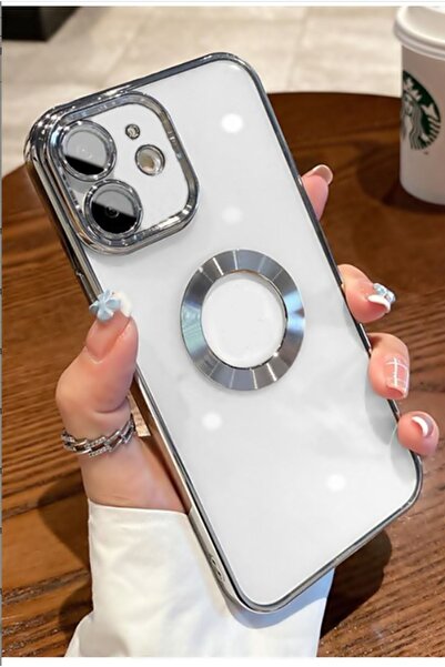 Ceponya حافظة آيفون 12 بزوايا ملونة وشفافة لحماية الكاميرا من السيليكون الفاخر