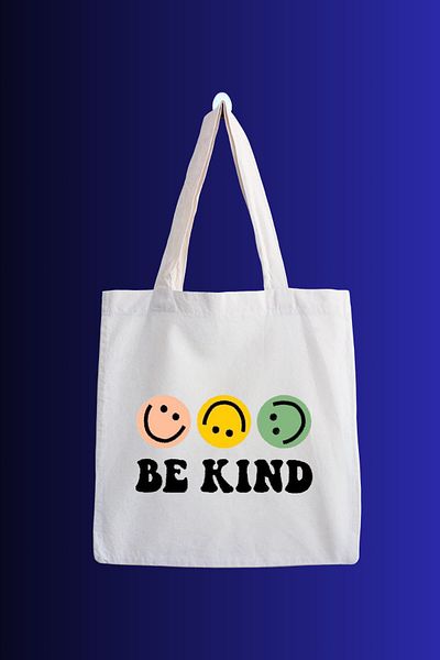 designedfy Waterproof Printed Be Kind Cloth Bag