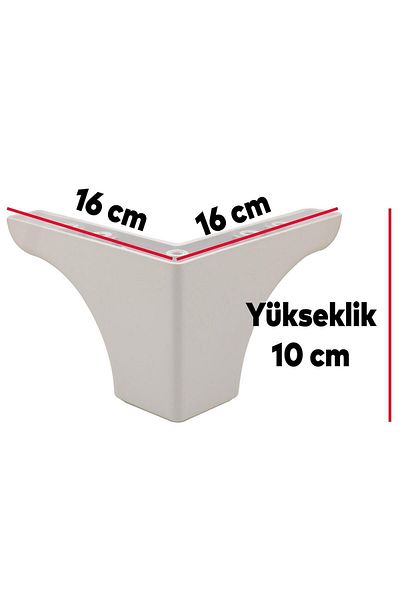 Badem10 Set de 20 de piese Rose Mobilier de lux Canapea Canapea Unitate TV Suport Picior 10 cm Picioare albe