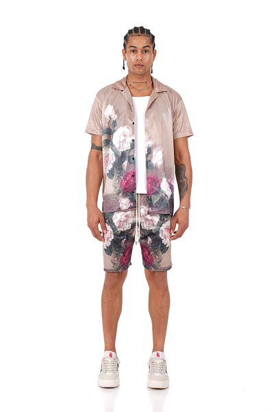 İkao Patterned Shirt Shorts Set