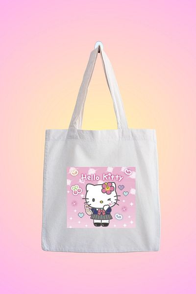 designedfy Hello Kitty 2 Waterproof Printed Cloth Bag