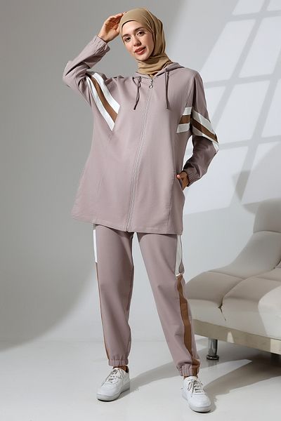 Mihran Butik Stylish Women's Hijab Set - Seasonal Combed Cotton, Sports and Comfortable Tunic, Pants