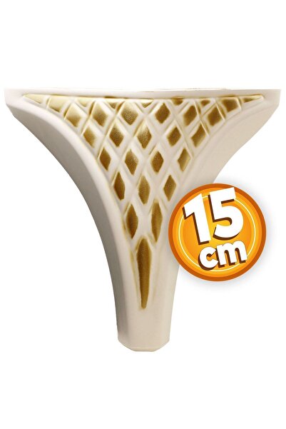 Badem10 Petek Lüks Mobilya Kanepe Sehpa Tv Ünitesi Koltuk Puf Ayağı 15 Cm Kre...