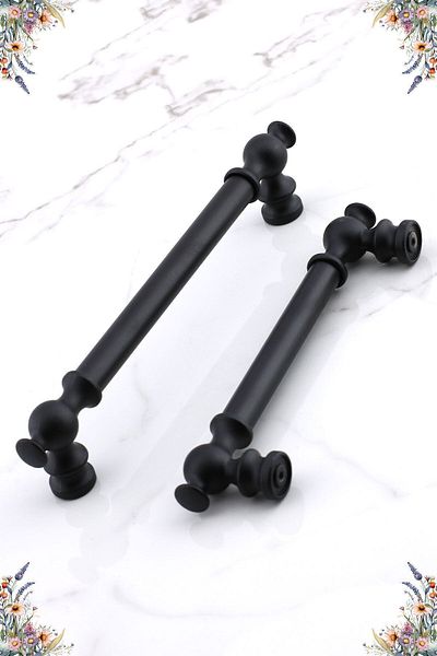 Badem10 Arya 128 mm Mâner metalic negru Mobilier Bucătărie Sertar Dulap Dulap Capac Mâner Mâner 128 mm