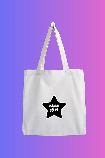 designedfy Star Girl Tote Bag - Waterproof Printed
