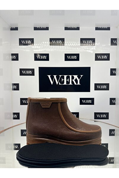 e&e Derby Bot Kahve 15 Cm %100 Su Geçirmez Burun Korumasız Ortopedik Tabanlık...