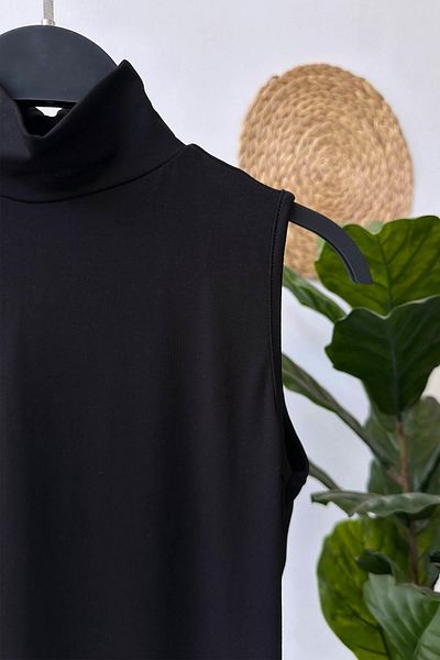 Ka Hijab Εσώρουχα Lycra Turtlene Tunic - Μαύρο