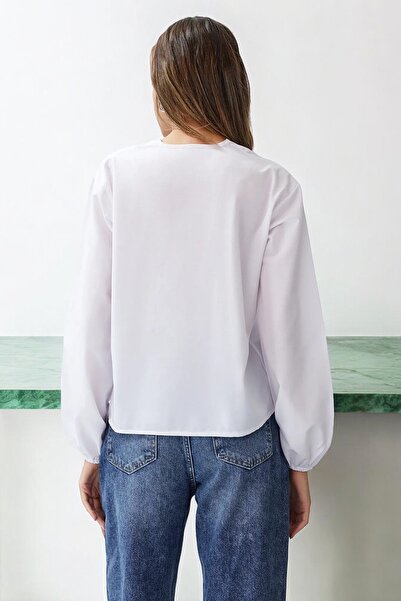 HAKKE Πλεκτό πουκάμισο - Γραβάτα μπροστά