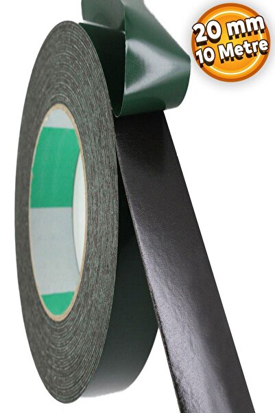 Badem10 Çift Taraflı Köpük Bant Eva Montaj Bandı Siyah 20 Mm X 10 Metre