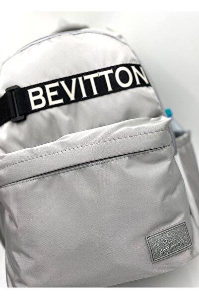 Bevitton Geantă de școală de călătorie unisex cu spate personalizat, rezistentă la apă, din satin / 1630