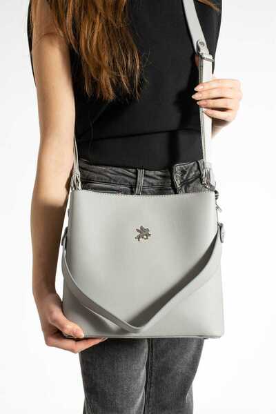 YOGII Жіноча сумка через плече з подвійними ременями та шкіряними кишенями - сумка через плече та ручна сумка A-класу, дуже функціональна