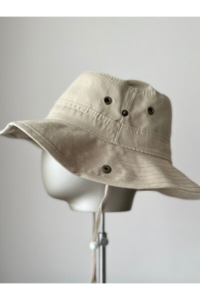 Amor Center Unisex Summer Safari - Foldable Cowboy Hat, Ventilation Holes, Linen/Cotton