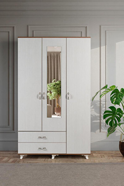 Eymense Bianco 3 Kapaklı Gardırop Dolap