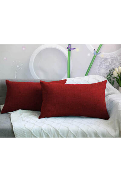 In House Linen Decorative Cushion Set Solid Design - 50x30 cm