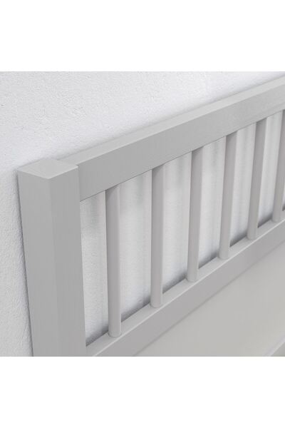 IKEA tek kişilik karyola, açık gri, 90x200 cm