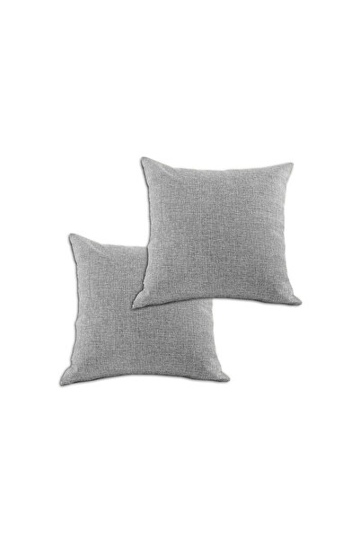 In House Linen Decorative Cushion Set Solid Design - 45x45 cm