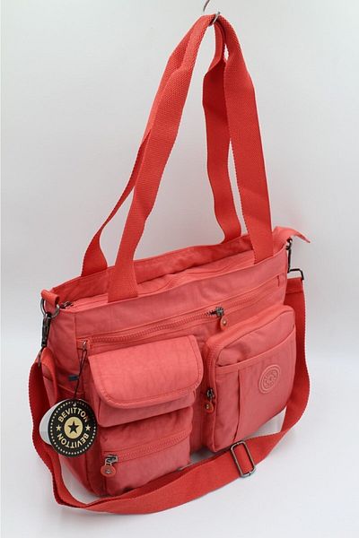 Bevitton Luxury Model Salmon Color Multi-Compartments Αδιάβροχη υφασμάτινη τσάντα μπράτσου και ώμου 7300
