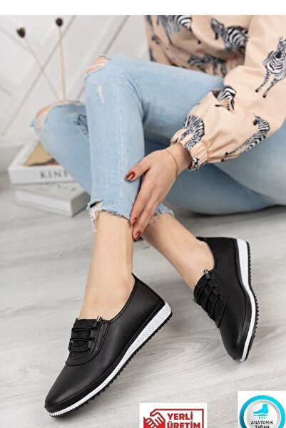 TOBAİ أحذية راقصة باليه مريحة لتقويم العظام بالكامل، أحذية الأم، أحذية يومية ناعمة، أحذية راقصة باليه برباط جلدي