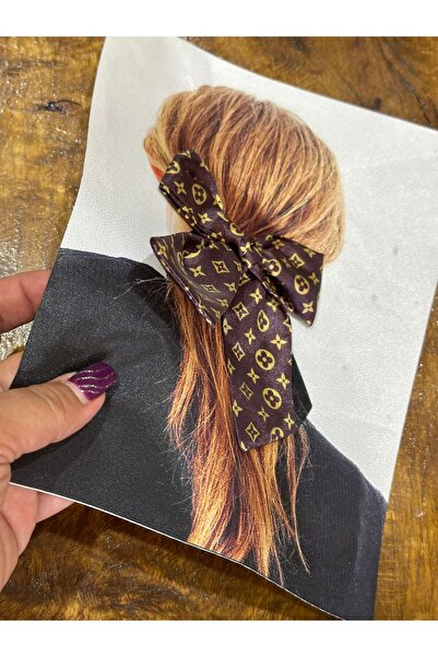 Gönülden Tasarım 23x19 см Коричневий бант - з пряжкою, біла аплікація для дів...