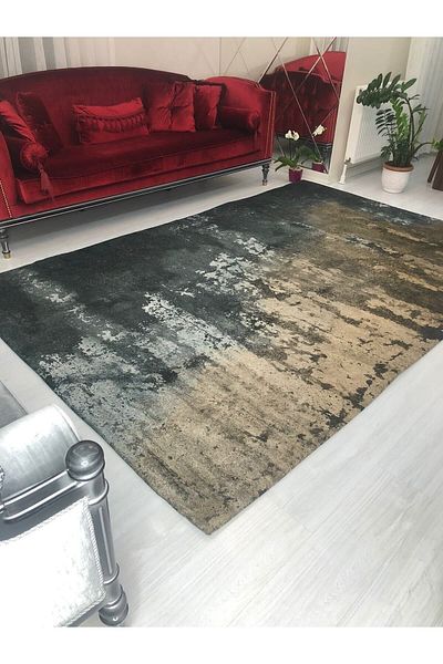 Madame Clean Home Turquoise Jet Model Velvet Carpet Cover - 4 M2 (160x230)