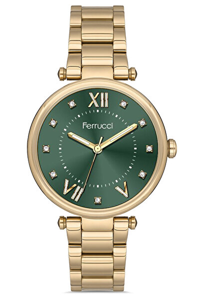 Ferrucci Premium Women's Wristwatch - Steel Cord, Waterproof, Stainless, Jewe...