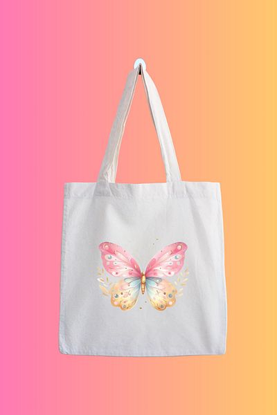 designedfy Waterproof Soft Butterfly Printed Tote Bag