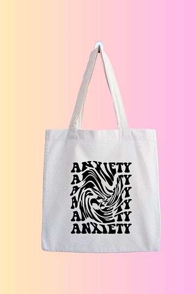 designedfy Waterproof Anxiety Printed Cloth Bag