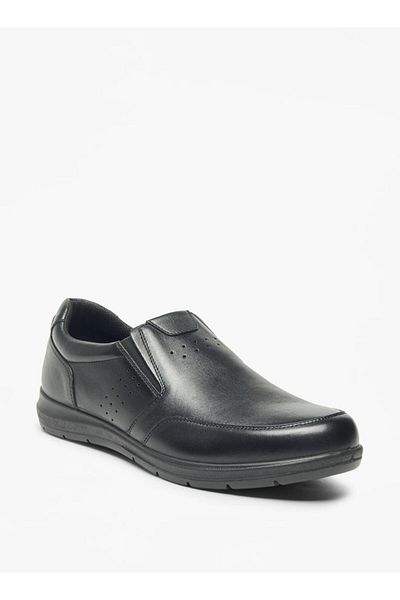 Le Confort Solid Slip-On Loafers with Perforated Detail