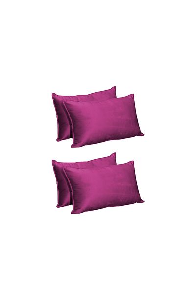 In House 4 Pieces Velvet Decorative Cushion Set Solid Design - 50x30 cm