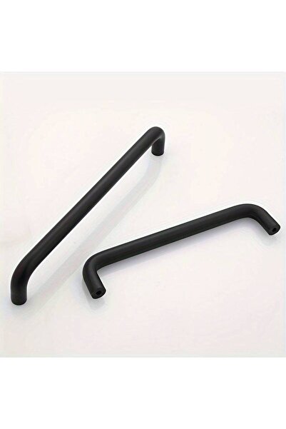 TRS MOBAKS Lüks Alüminyum Metal Siyah U Kulp 224 Mm Dolap Mutfak Çekmece Vestiyer Kulp