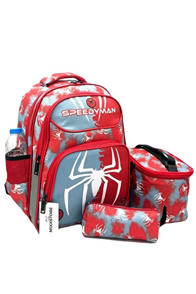 ms mixxstore Мъжка раница за начално училище - паяжина, ортопедична, държач з...