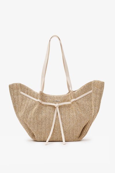 LOVENTA Beige Niesha Allure-Mer - Large Tote Bag