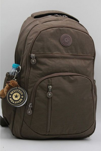 Bevitton Water Resistant Fabric Unisex Large Size Mink Color School Backpack and Travel Bag / 1700