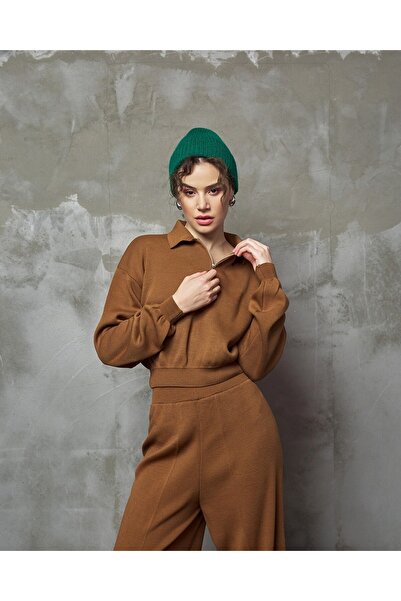 GIA - ART Σετ αθλητικής φόρμας πλεκτό με φερμουάρ στο λαιμό