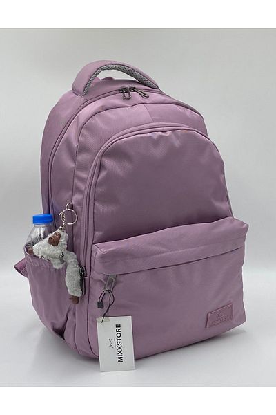 Bevitton Plum Color Water Resistant Fabric Large Size Unisex Backpack Travel School Bag / 1601