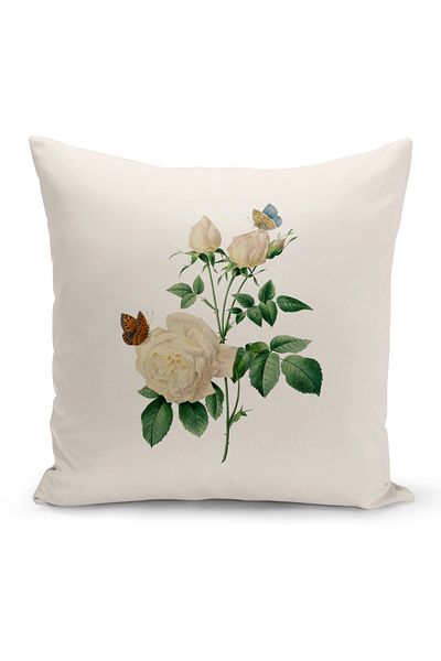 Bertille Home Botanical Series Double Sided Digital Printed Throw Pillow Case (Botanic Cushion Cover)