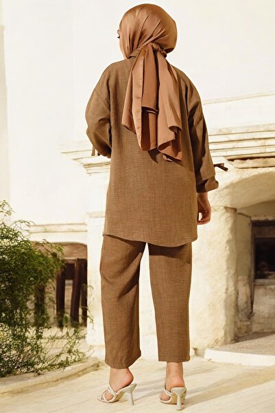 HAKKE Linen Women's Double Suit - Buttoned