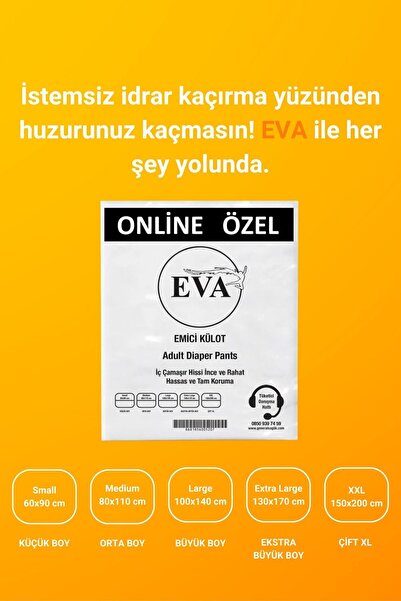 EVA Ekonomik Emici Külot 30'lu Hasta Bezi Small