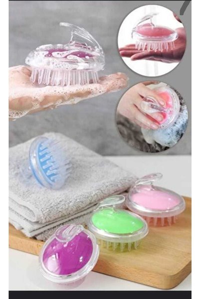 Dalian Home DALİAN HOME Silicone Head Massage Hair Washing Brush| Hair Scalp Massage Shampoo Comb