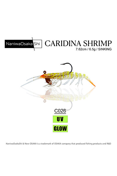 Genel Markalar OSAKA CARIDINA SHRIMP 7.62CM 6.5G C026 SUNİ BALIK