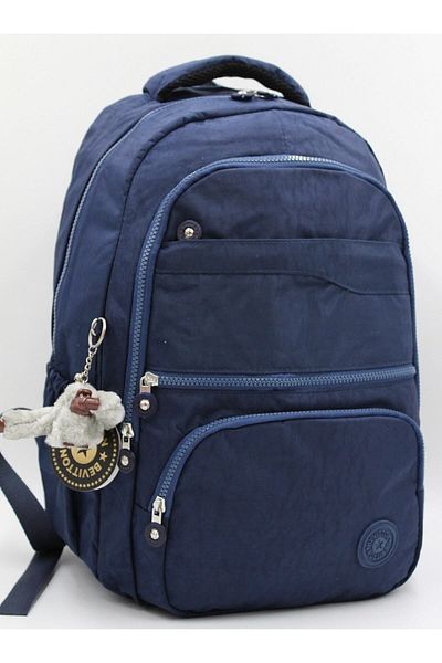 Bevitton Αδιάβροχο ύφασμα Unisex Navy Blue Color Backpack / 2400