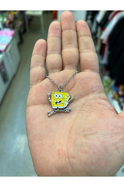 Kuzgunshop SüngerBob KareŞort Unisex Kolye