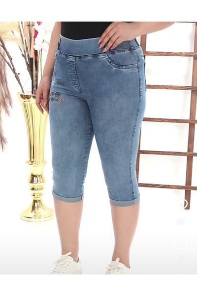 AKŞEN GİYİM Pantaloni de damă cu talie înaltă și lycra de strângere - mărime mare